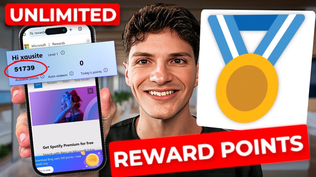 Бесплатные бонусные баллы Microsoft Reward Point ✅ 2026 &mdash; Как я получил бесплатно 50 000 бонусных...