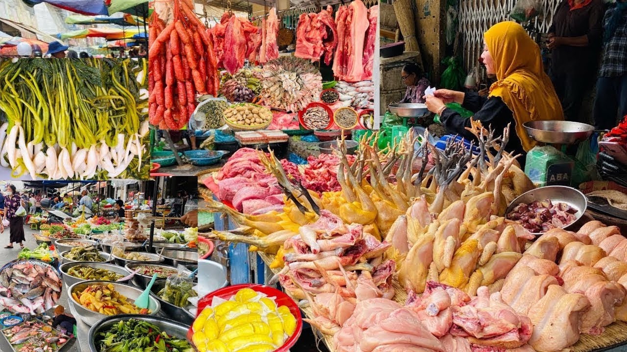 Amazing Cambodian Fish Market - Breakfast, Fresh Food, Friendly, Hardworking, Food Compilation 