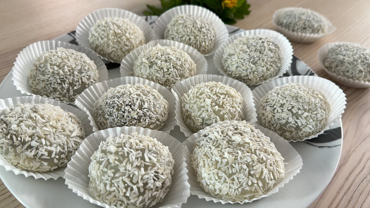 傳統糯米糍｜自製芝麻椰絲餡｜一個方法｜皮薄餡￼￼￼多｜traditional mochi/ glutinous rice dumplings | with eng sub