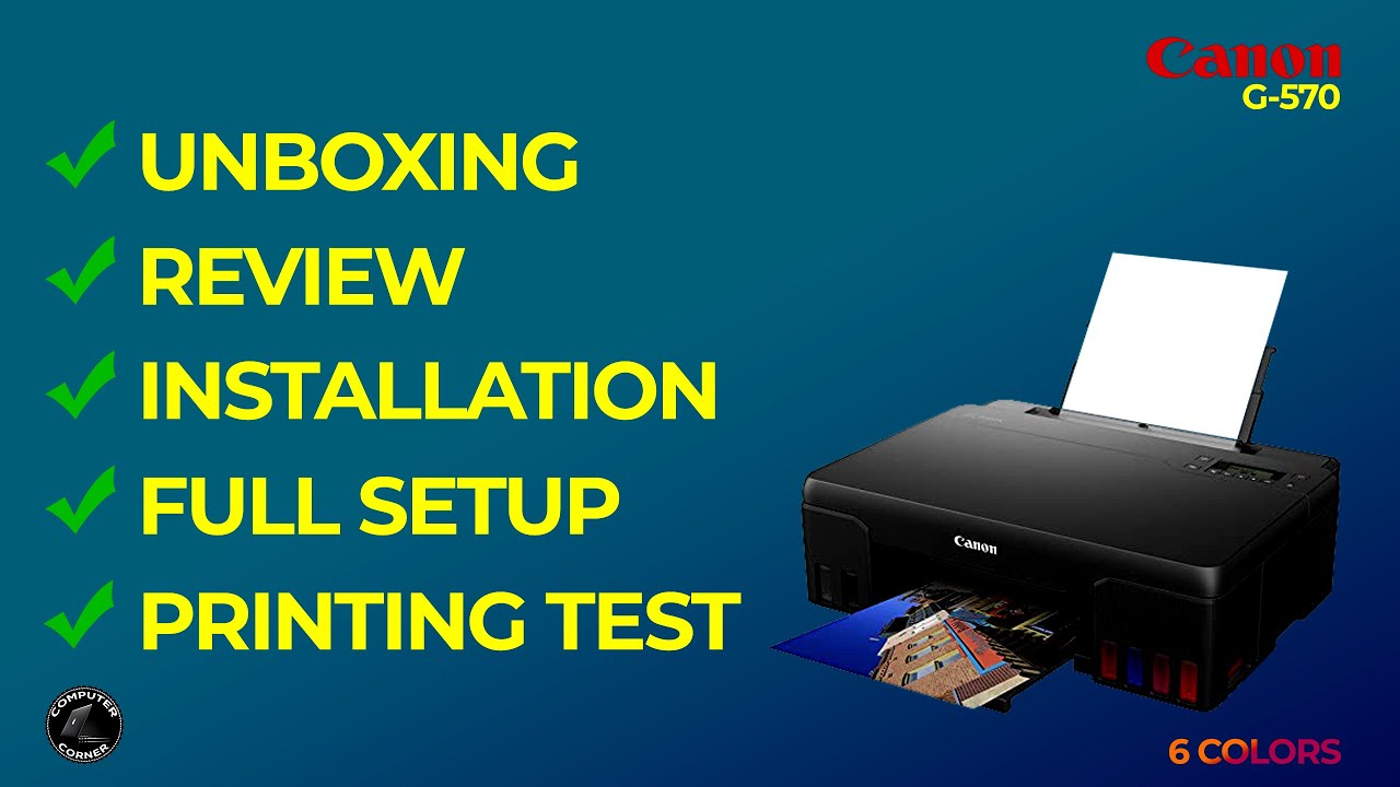 Canon Pixma G570 Unboxing ,Installation | Review & printing test | Full Details in Hindi photo print