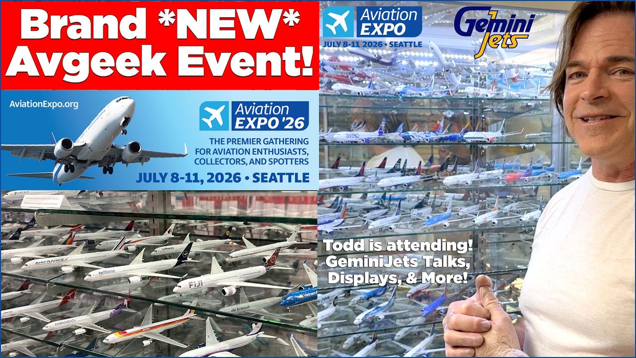 GeminiJets/Тодд Майклс на выставке Aviation Expo 2026 SEA: доклады, экспозиции и многое другое!