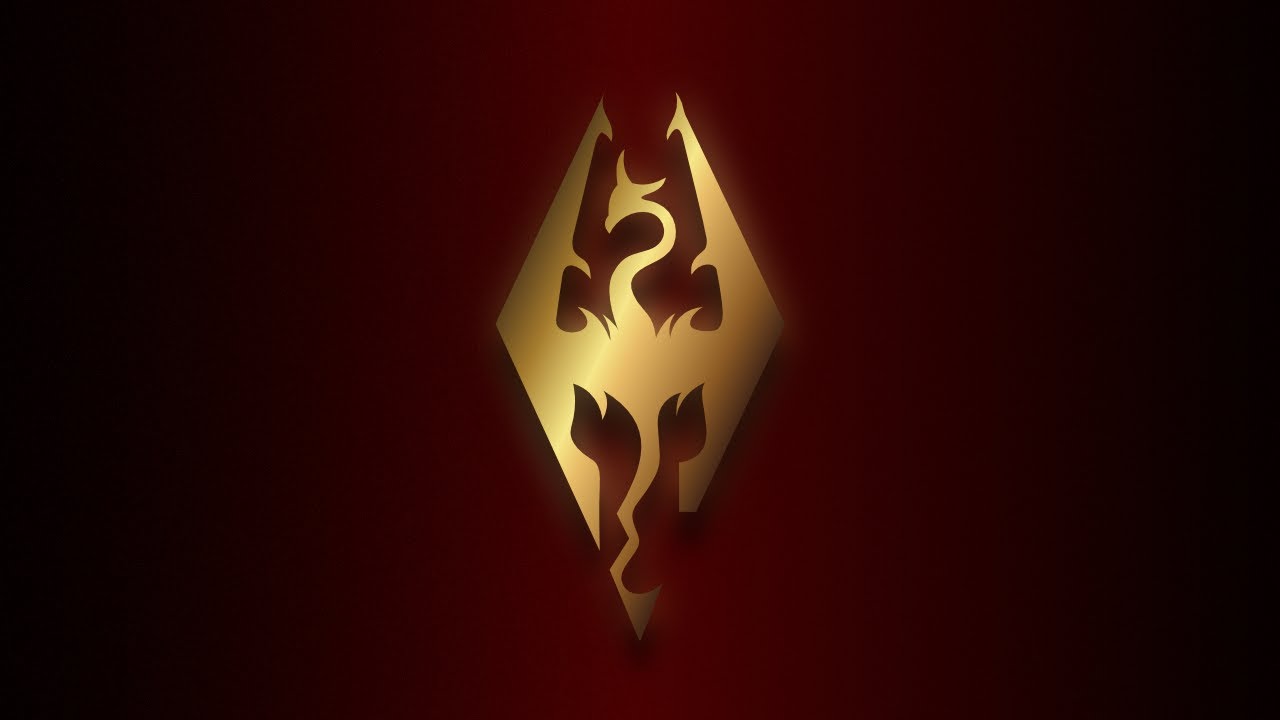 Skyrim Gold Logo Design in Affinity Designer