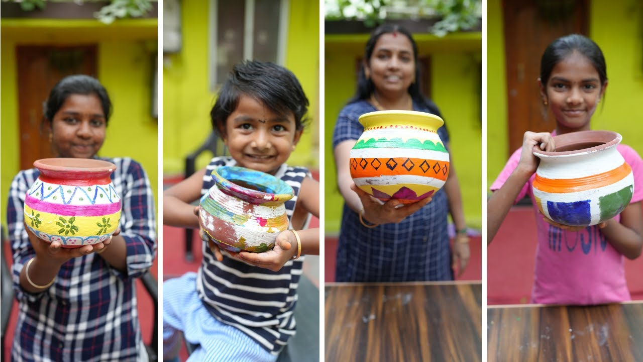 Pongal Pot Decoration Challenge | பொங்கல் பானை டிசைன் செய்யலாம் !! Mrs Abi Time