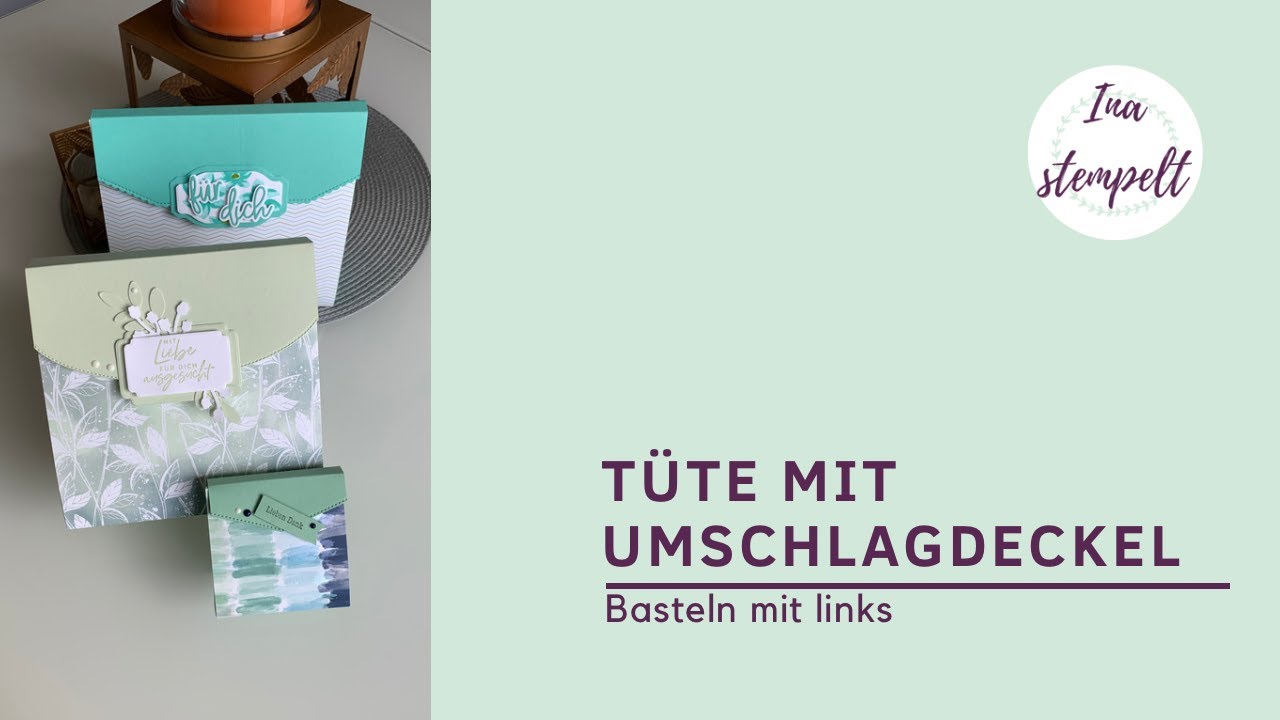 Tüte mit Umschlagdeckel | Faszinierend floral | Anleitung  | stampin'up! | basteln mit links