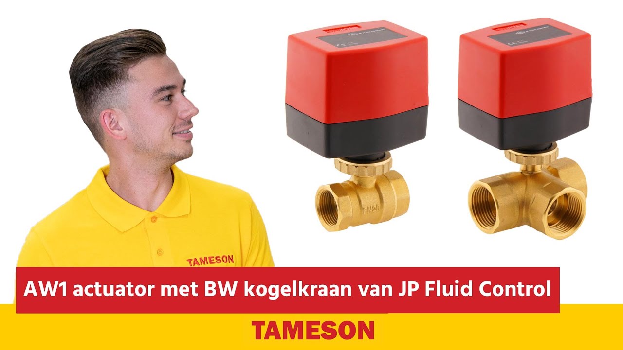 AW1 actuator met BW kogelkraan van JP Fluid Control | Tameson