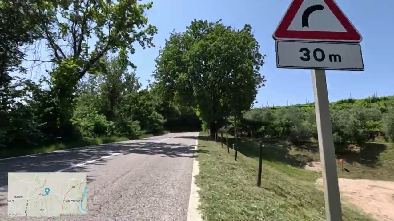 Verona Eurovelo 7, pista ciclabile Rivoli Veronese Affi, cicloturismo, full video, GPS, bici grill