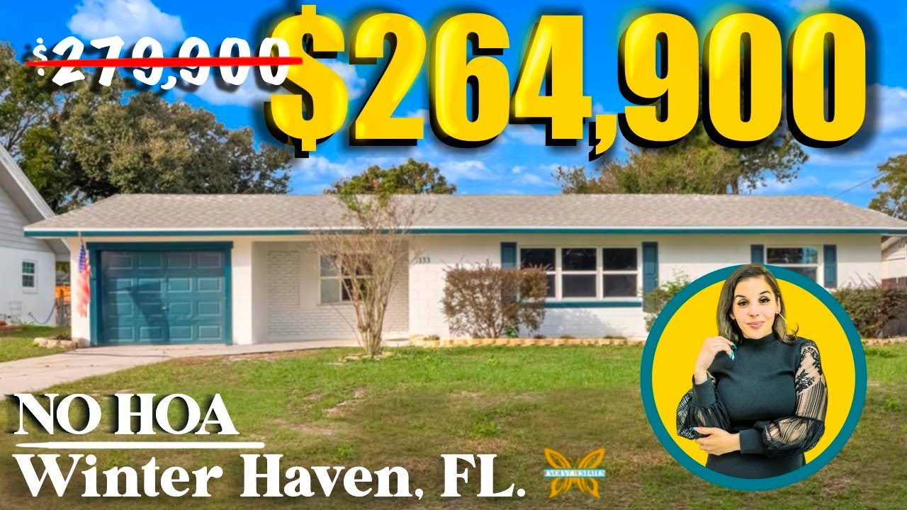 Affordable Home for sale in Winter Haven Florida under $265K! NO HOA