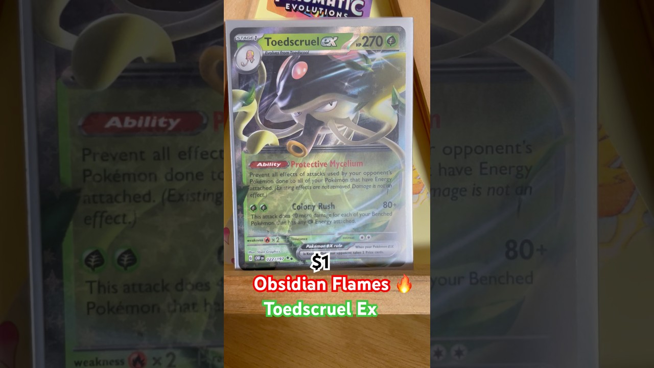 $1 Toedscruel Ex Obsidian Flames 🔥 #pokemon #pok&eacute;mon #pokemontcg #pokemoncards #youtuber