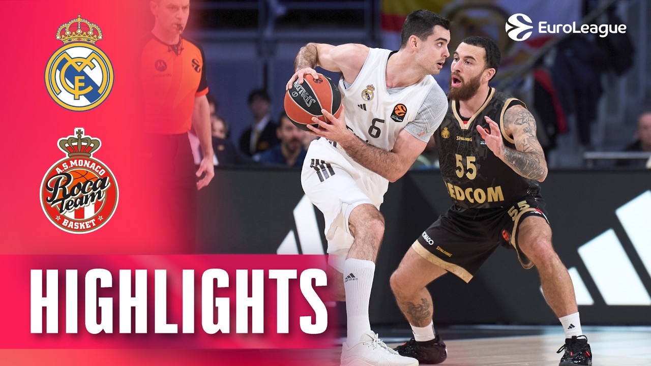 Six in a Row, CAMPAZZO in COMMAND | Real Madrid - Monaco | R24 BASKETBALL HIGHLIGHTS 2025-26