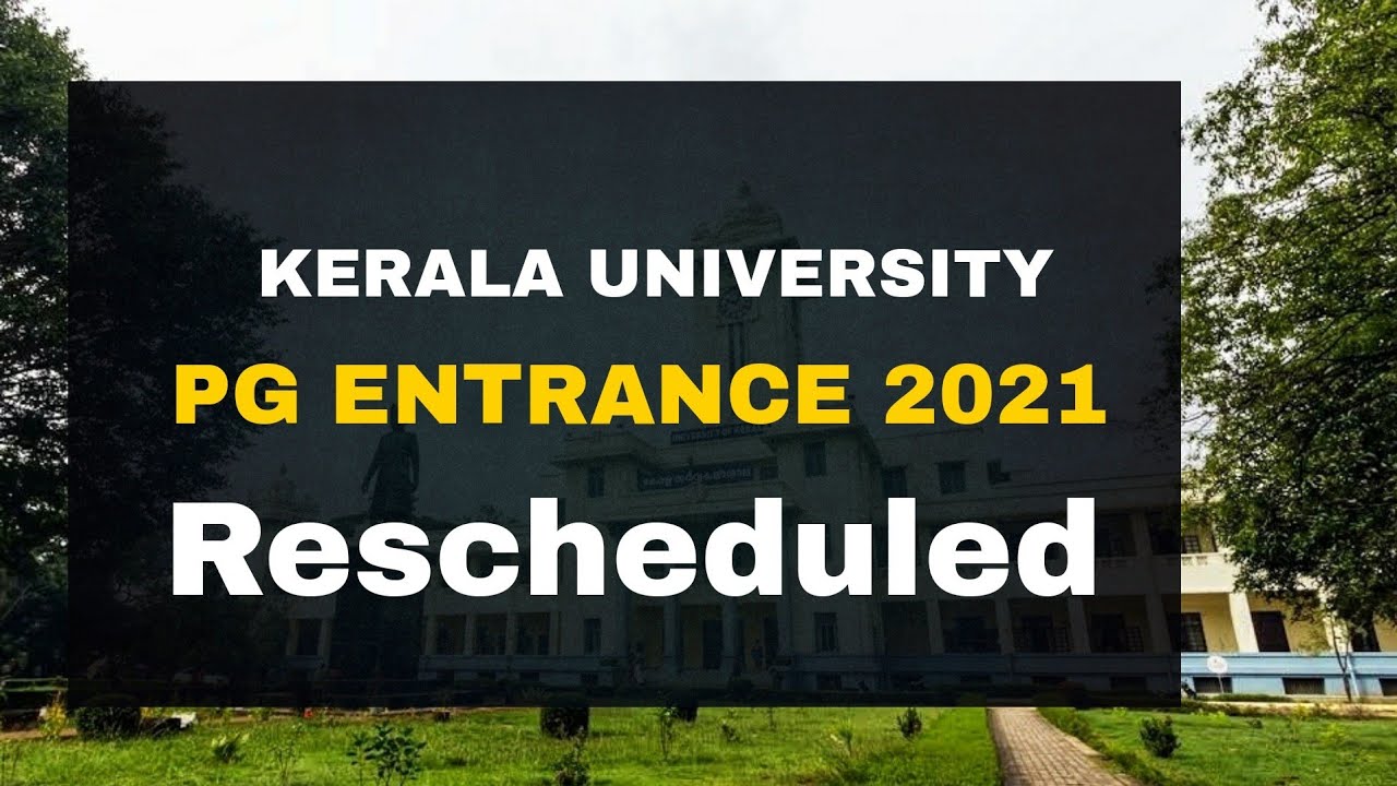 Kerala University PG Admission 2021 updates...!!