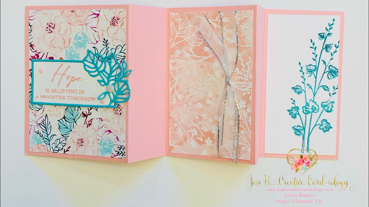 Horizontal Stretch Fun Fold Technique Card with New Stampin’ Up! Unbounded Beauty Collection