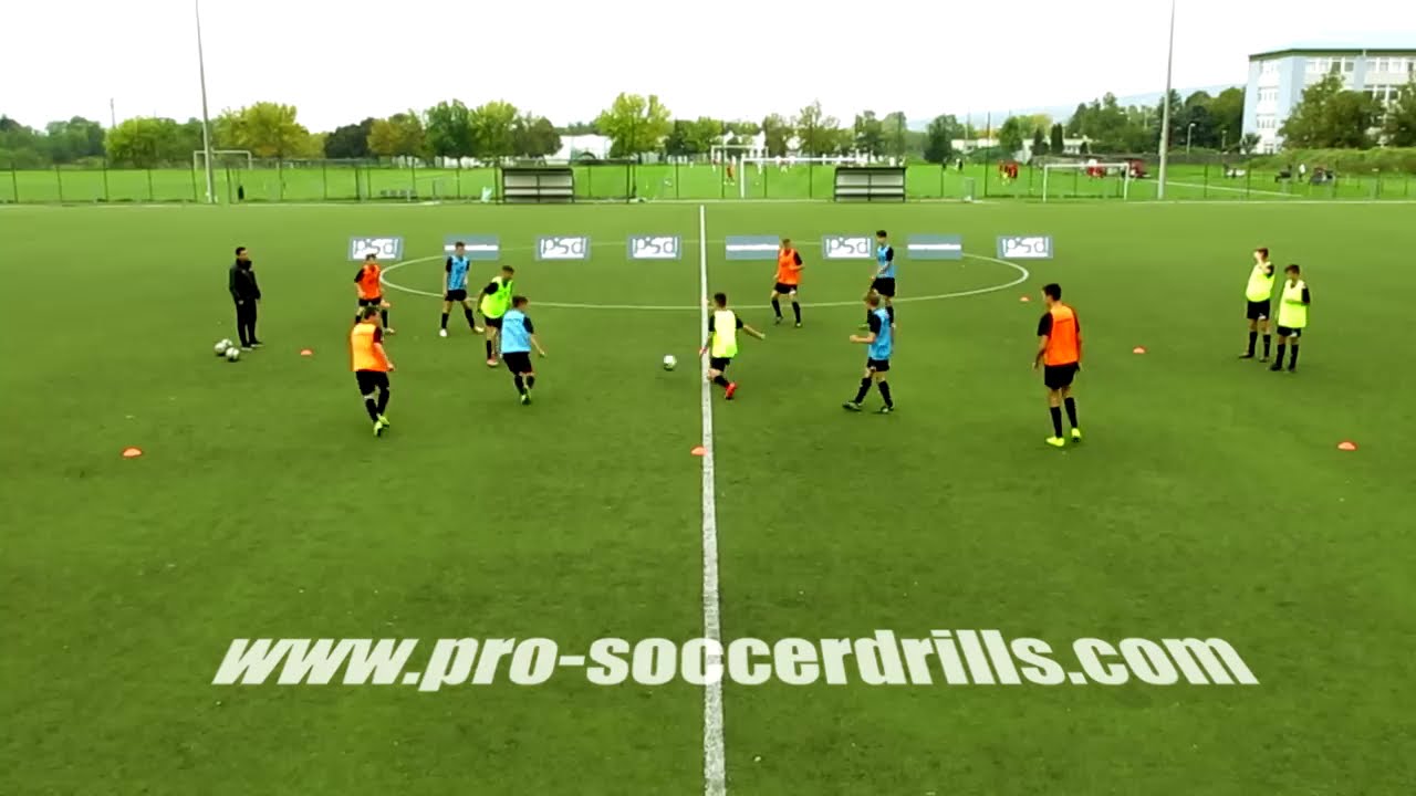 Small Sided Soccer Game - Ball Protection with Neutral Players