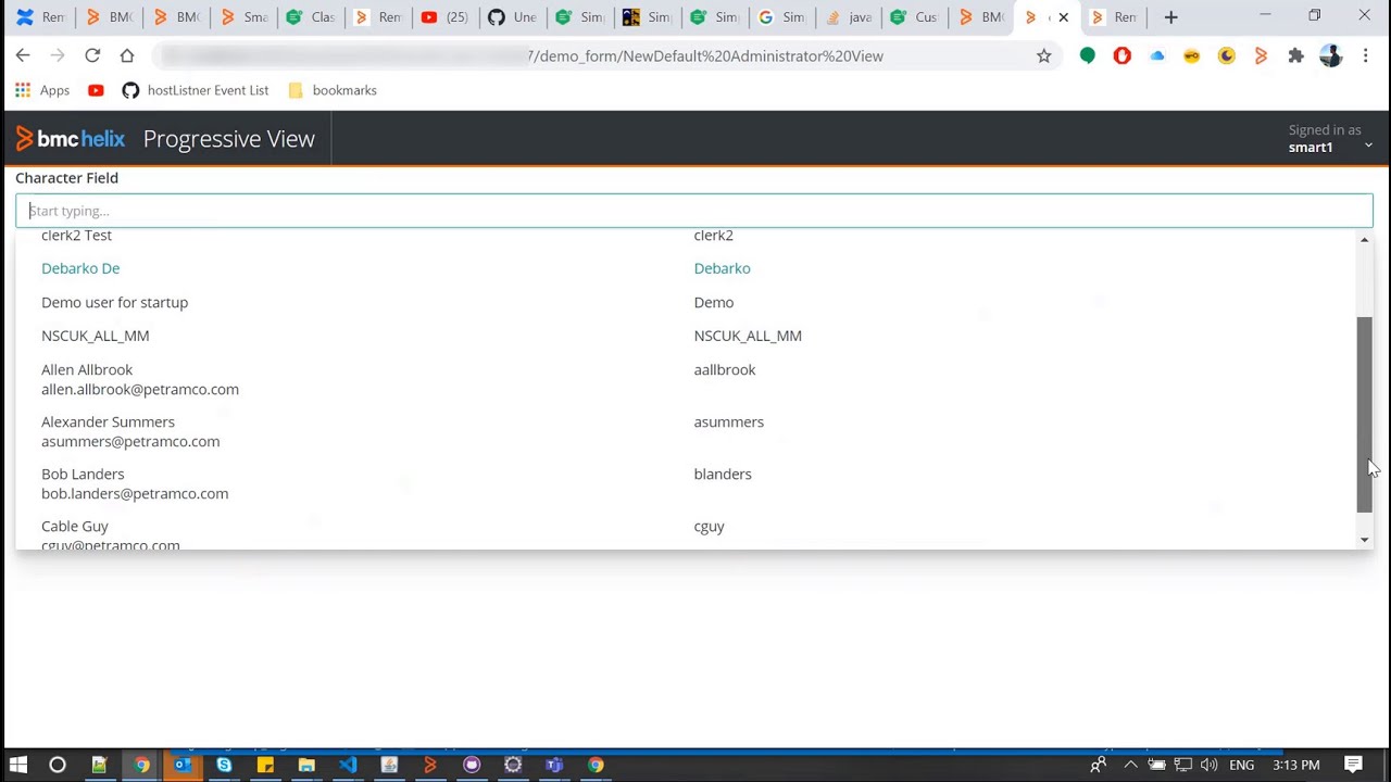 Creating typeahead forms for Progressive Views using Developer Studio