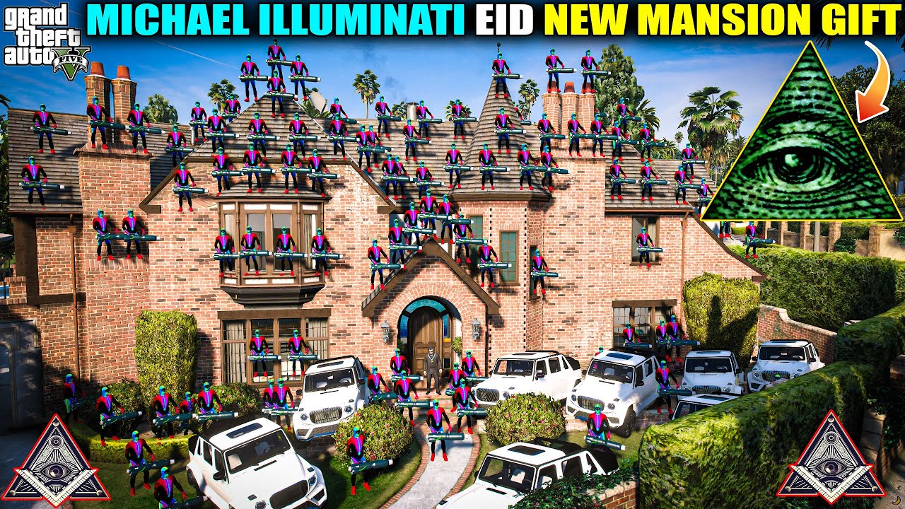 🔺GTA 5 : MICHAEL THE INDIAN MAFIA ILLUMINATI NEW EID GIFT LUXURY MANSION WITH UNDERWATER MAFIA 🔥