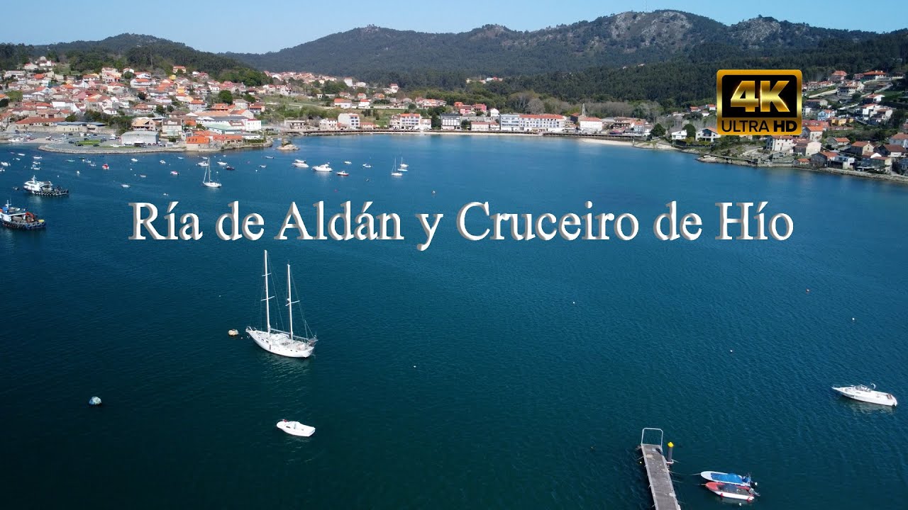 Ría de Aldán y Cruceiro de Hío (Galicia), desde el Aire y en 4K