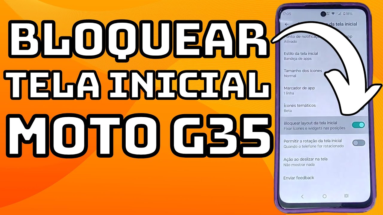 COMO BLOQUEAR APLICATIVOS E WIDGETS DA TELA INICIAL DO CELULAR MOTOROLA MOTO G35 5G