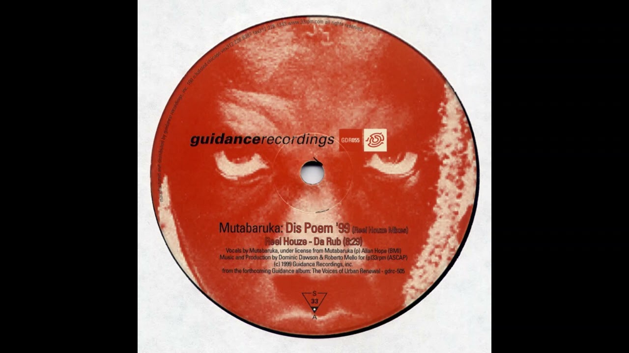 Mutabaruka ‎– Dis Poem '99 (Reel Houze-Da Rub)