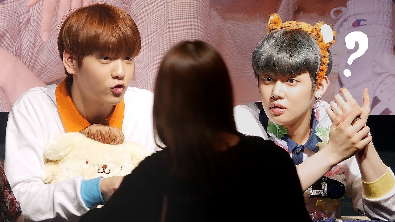 TXT 투바투 : 연준 YEONJUN, 수빈 SOOBIN : 직캠 fancam : fansign 롯데워드타워 시네파크 190504
