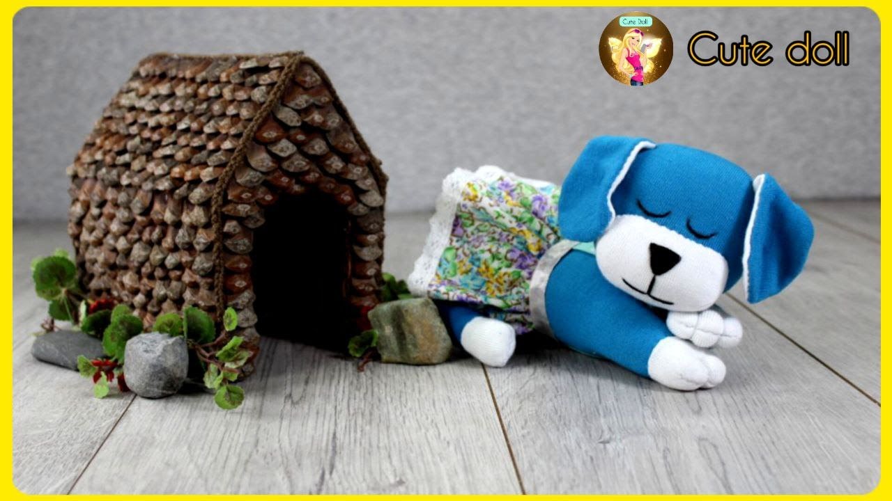 puppet dog/DIY Cute Sleeping Puppy out of Socks/How to make Animal sock puppets#puppet #dog #how