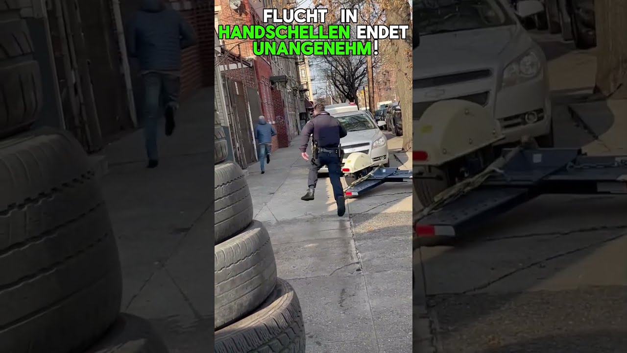 Er fl&uuml;chtet sogar in Handschellen vor der Polizei!