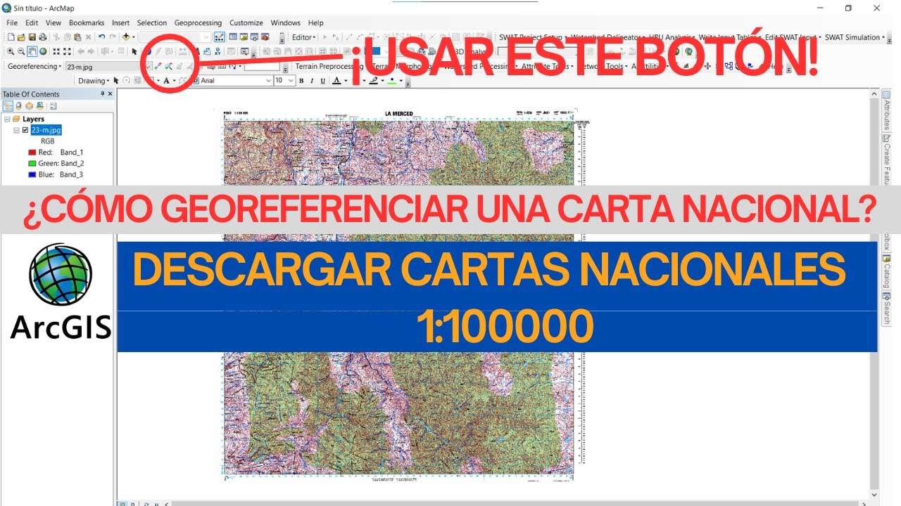 Cómo Descargar y Georreferenciar Cartas Nacionales 1:100,000 | Paso a Paso