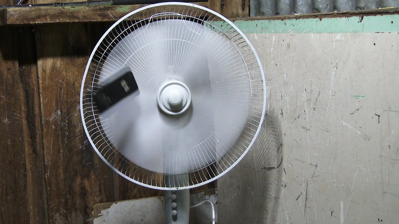 iPhone vs. Stand Fan with Destruction