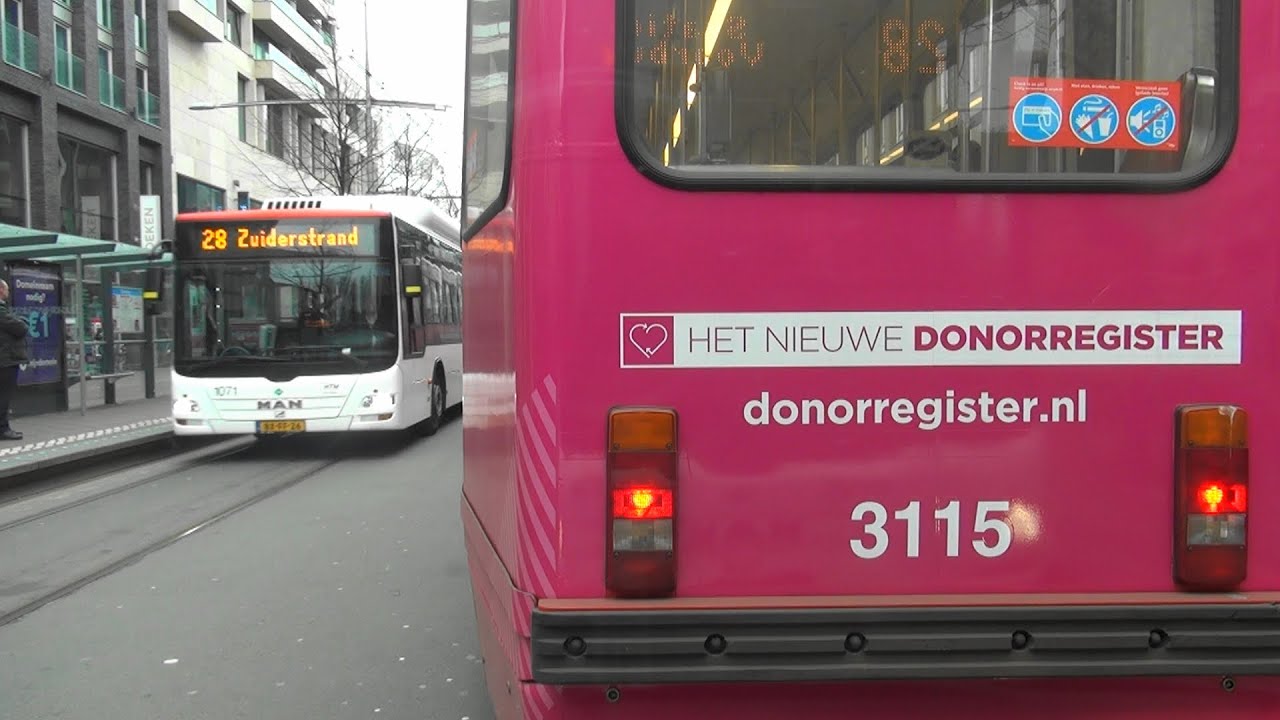 HTM lijn 28: Den Haag Zuiderstrand - Voorburg Station - Den Haag Zuiderstrand - 2020