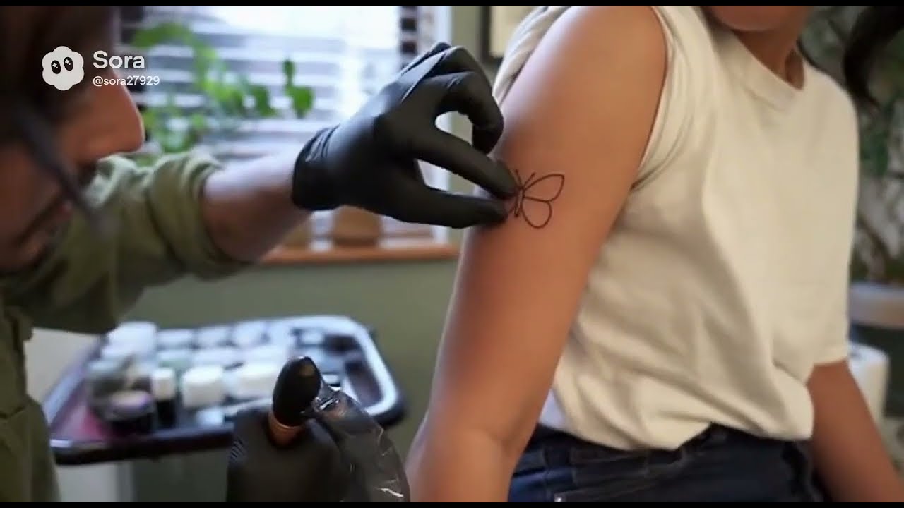 Satisfying Tattoo Making on Skin | Fine Line Tattoo Art #26