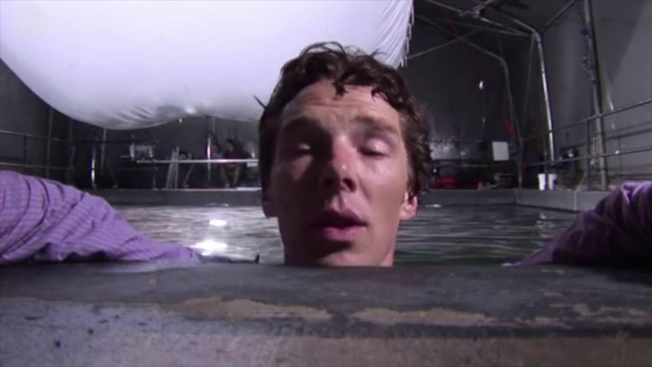 Benedict Cumberbatch on his character James in a pool