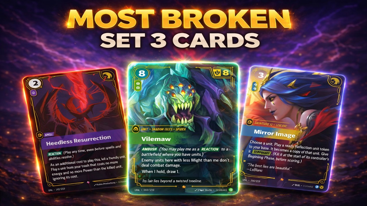 The MOST BROKEN Cards in Riftbound Set 3
