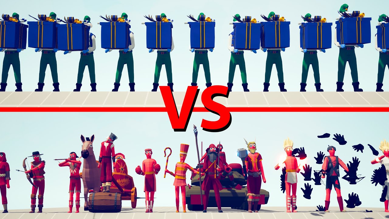 PRESENT ELF Team vs LEGACY Team - Totally Accurate Battle Simulator TABS