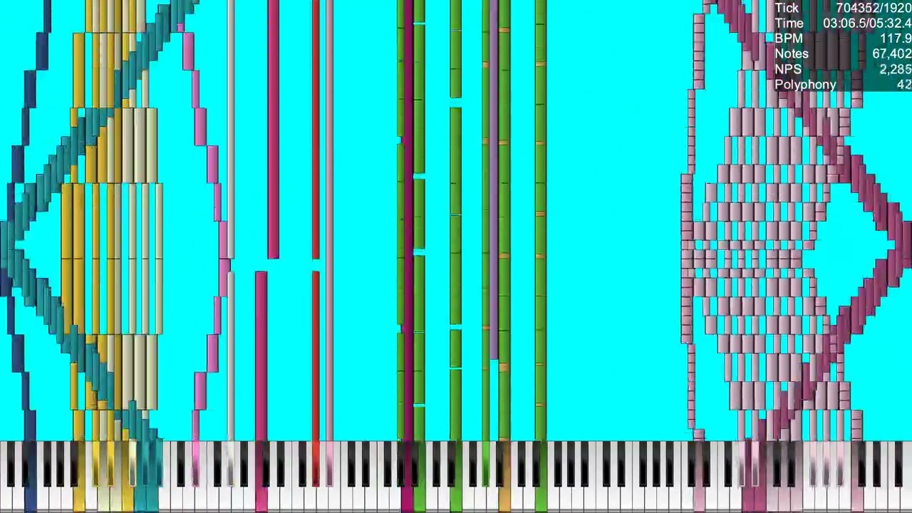 [BLACK MIDI] Europe - The Final Countdown | 2.05 million notes (MLP Note Colored)