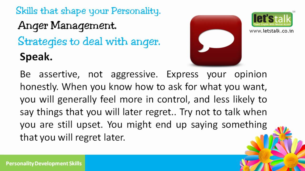Anger Management - Personality Development Skills Part 8 ( www.letstalk.co.in )