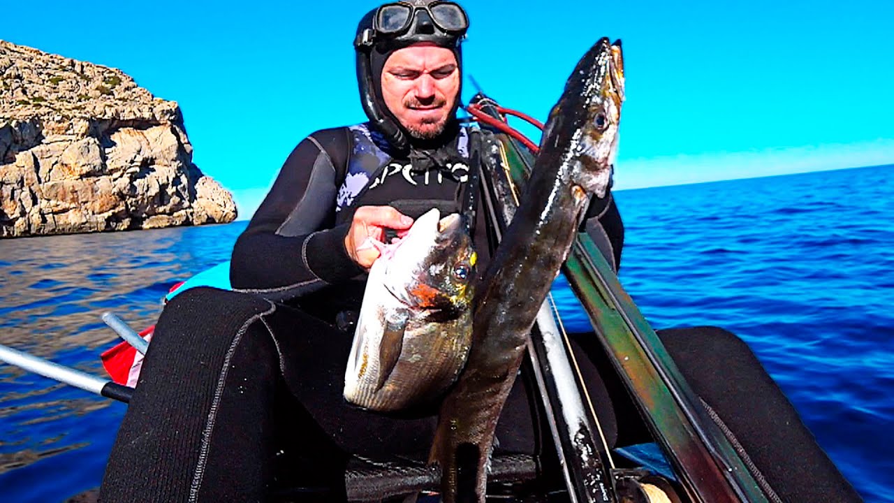 Un día de PESCA SUBMARINA ¡¡BRUTAL!! [En kayak]