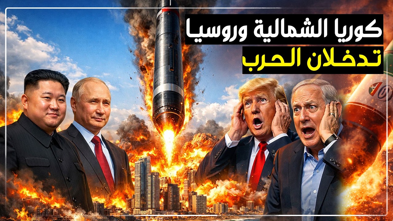 كوريا الشمالية وروسيا تدخلان حرب ايران وامريكا وتل أبيب تحترق… هل فعلها الزعيم؟