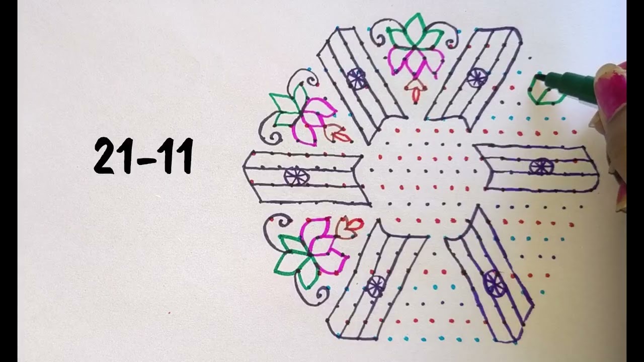 21-11 Republic day special colour rangoli designs #26january #january2026 #republicday 