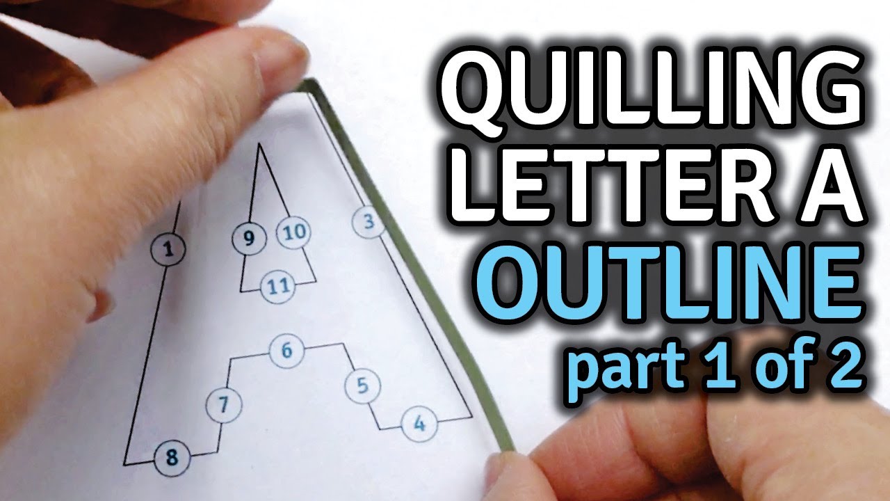 Quilling Letter A - Outline Pattern Template Uppercase On-Edge