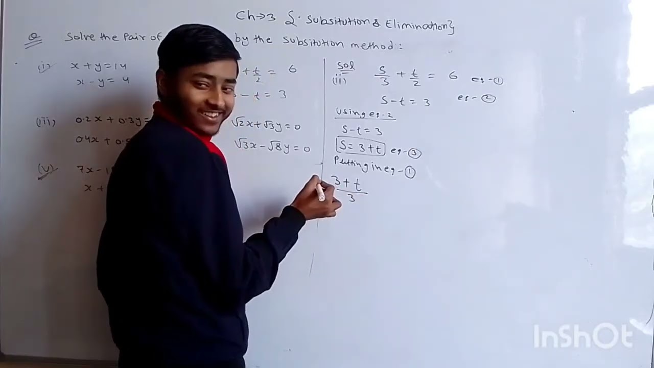 subsitution method full explanation + questions
