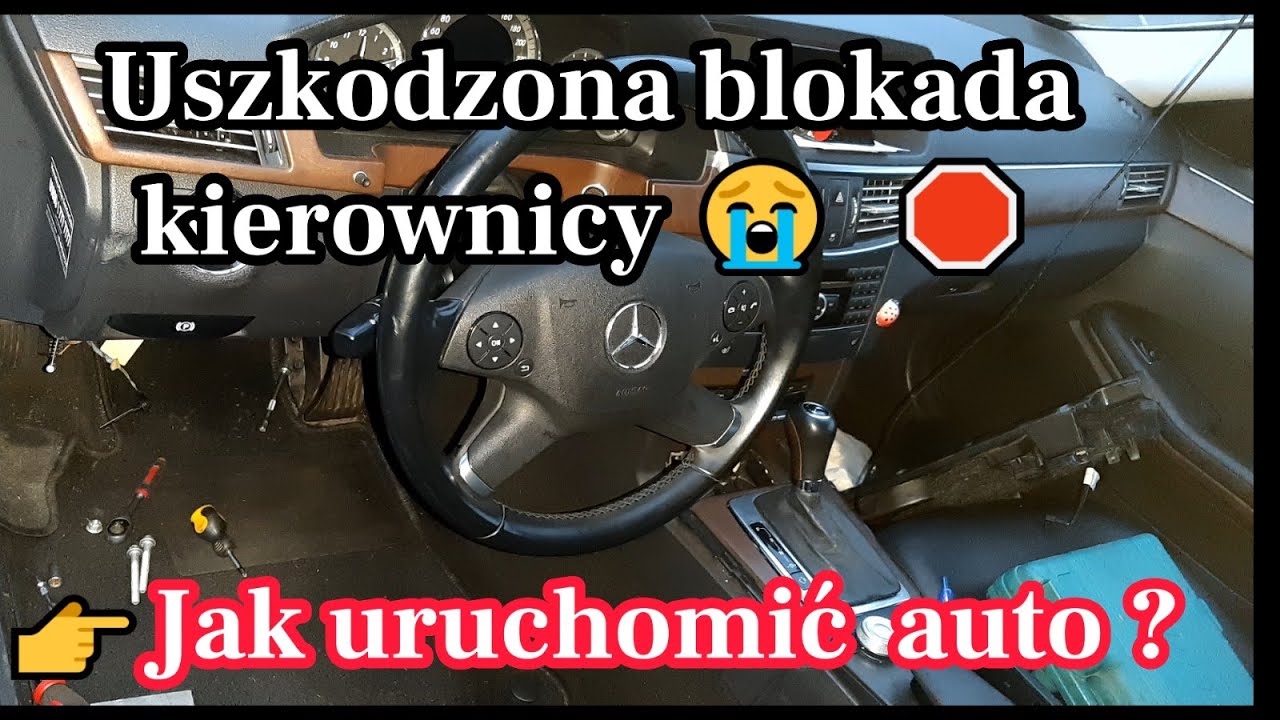 👉Uszkodzona blokada kierownicy w mercedesie😱 🛑Nie panikuj ❕ Uruchom auto, jedź do domu i napraw sam💪