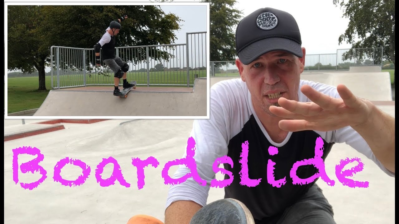 Learn to Boardslide on a Skateboard on a mini ramp