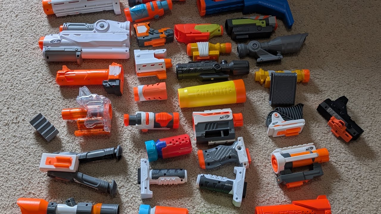 Going Over All of my Nerf Attachments and Ammo! (Updated)