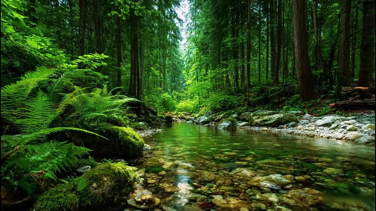 Relaxing Forest Sounds | Calm River Flow for Relaxation | Gentle Birdsong in the Forest