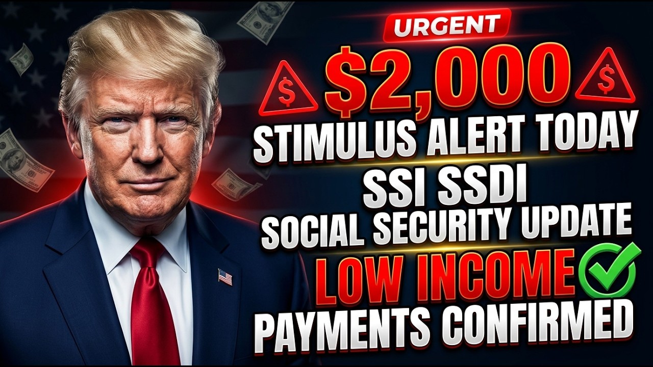 ⚠️ $2,000 Stimulus Check Alert! SSI, SSDI, Social Security & Low Income Update