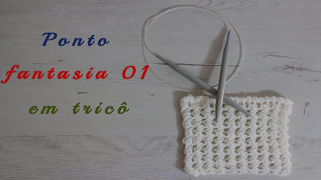 Ponto fantasia em tricô 01