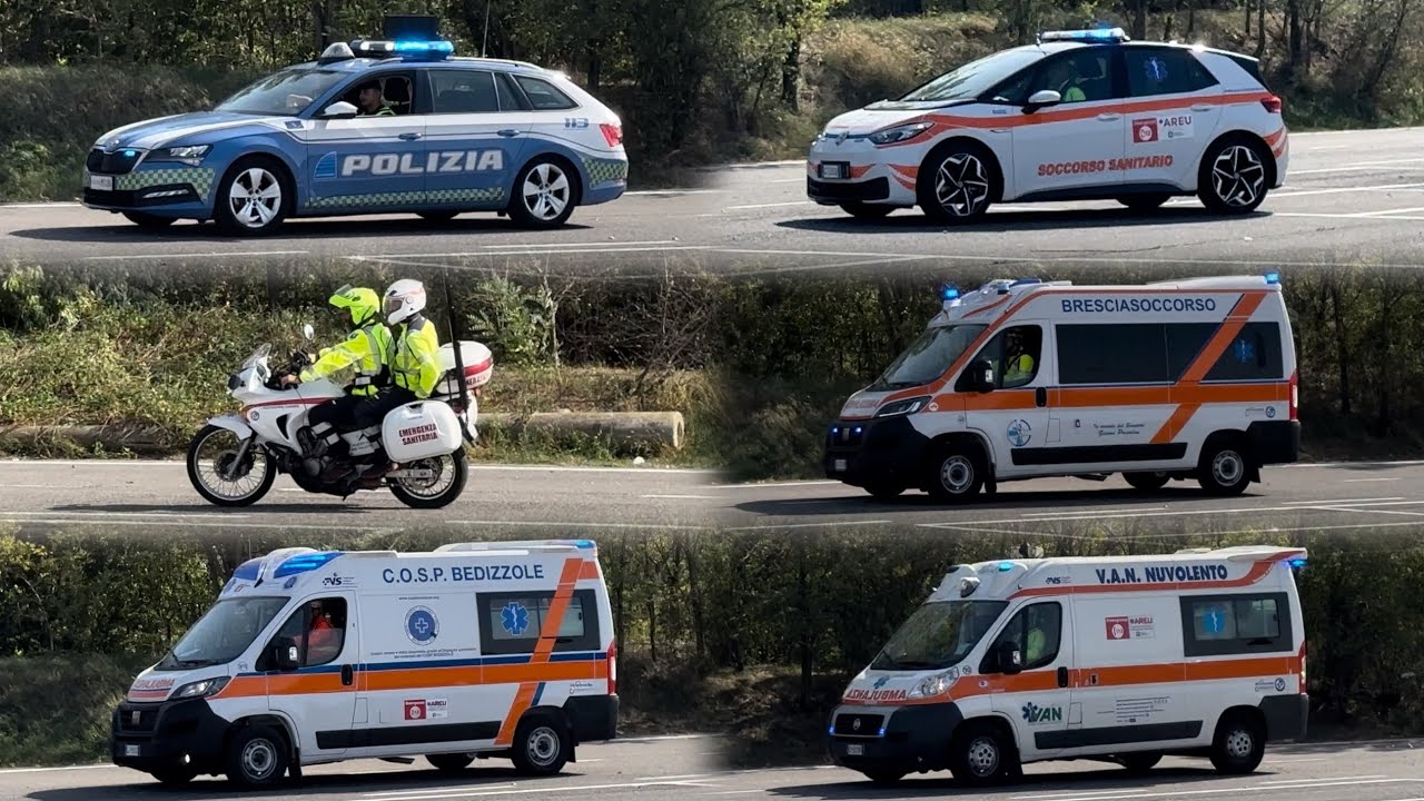 [REAS 2023] Simulazione MaxiEmergenza. Arrivo e partenza mezzi di soccorso in sirena!!!