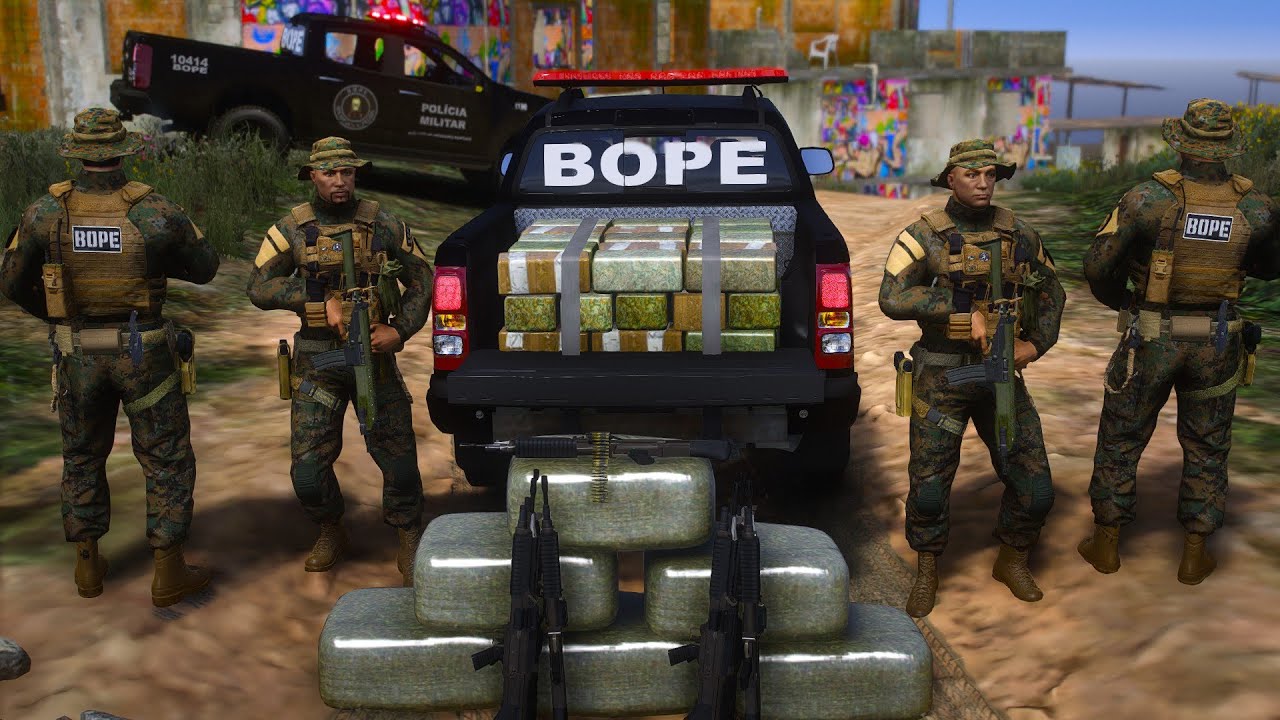 CONFRONTO BOPE FAZ OPERAÇÃO DENTRO FAVELA PMGO | GTA 5 POLICIAL