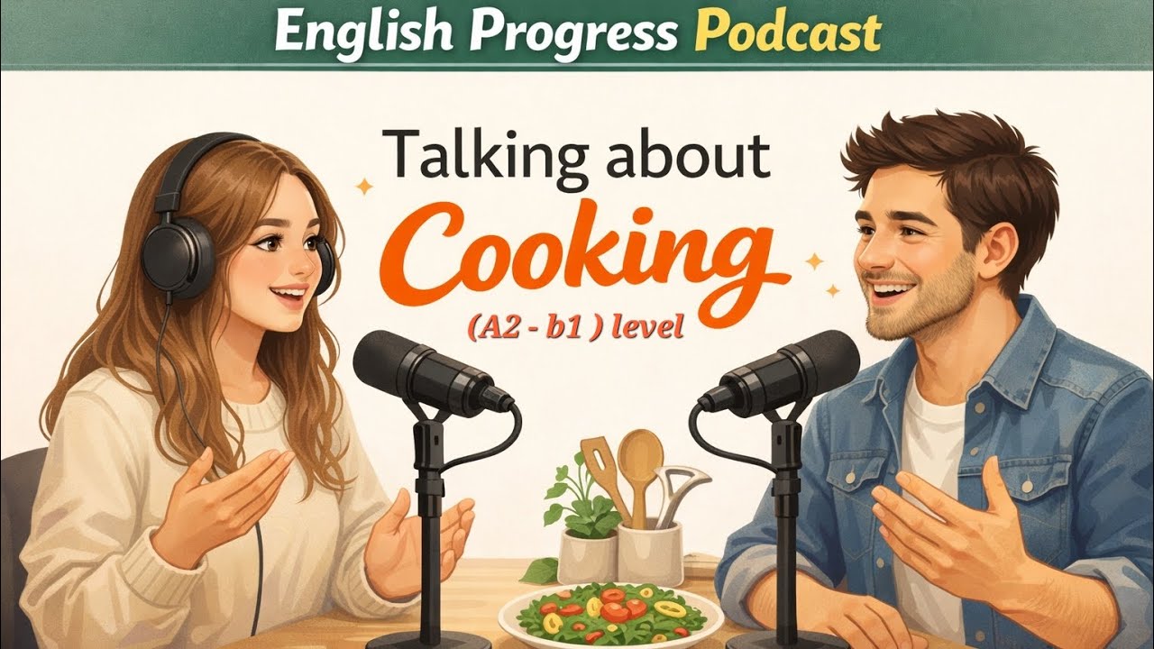 English Listening Practice A2–B1 | Cooking Conversation | Improve Your English