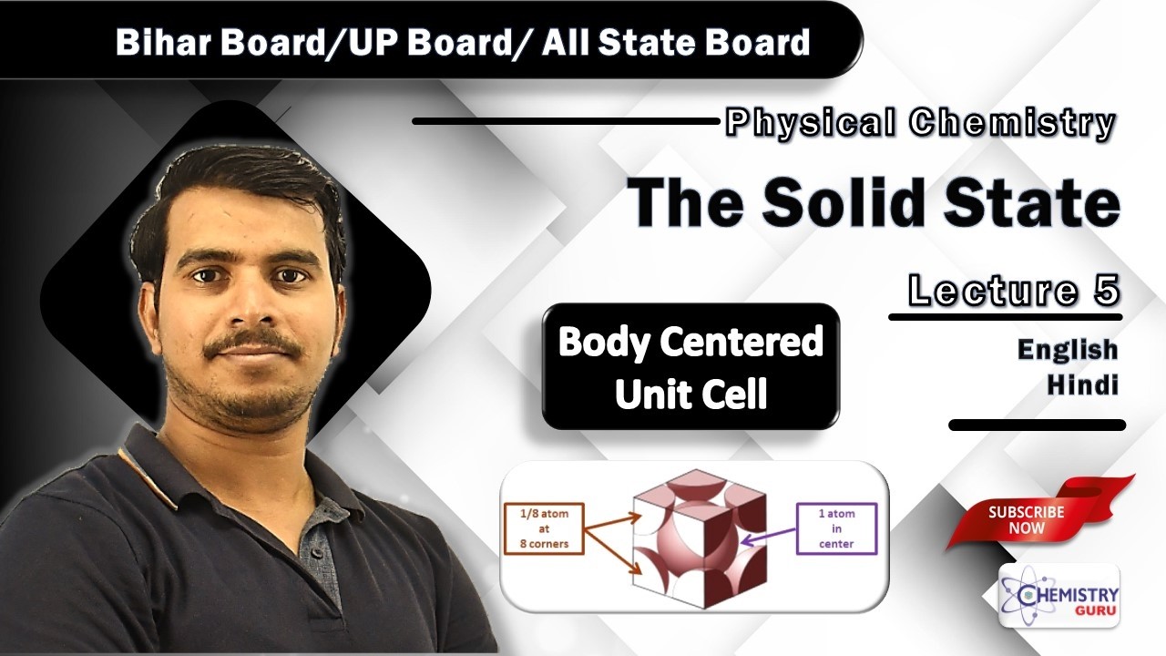 Body-Centred Cubic (BCC) Unit Cell Simplified | Class 12 Chemistry | The Solid State Ravi Sir