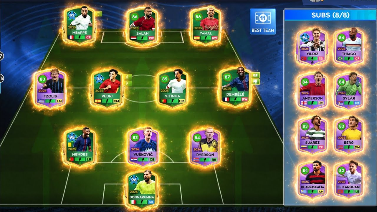 DLS 26 | CAREER | (3-4-3) | TOTY 2025 | DREAM STARS | MBAPPE PRIME | LONGSHOTS | (2 MATCHES) |
