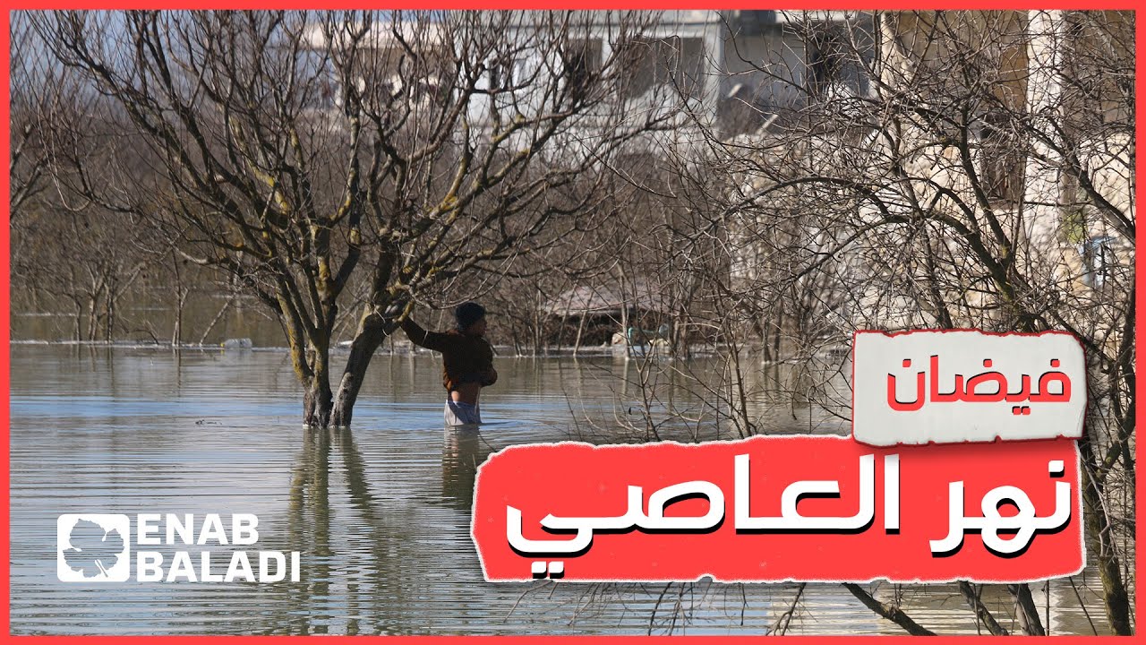 ارتفاع منسوب نهر العاصي يتسبب بغمر المنازل بالمياه غربي إدلب